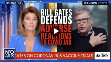 WATCH BILL GATES DEFEND 80% ADVERSE REACTIONS TO COVID SHOT